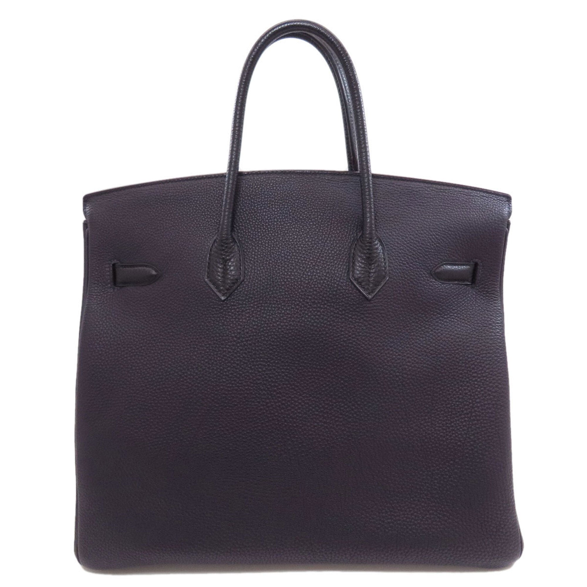 Hermes Black Blue Navy Togo Leather Handbag (Pre-Owned)