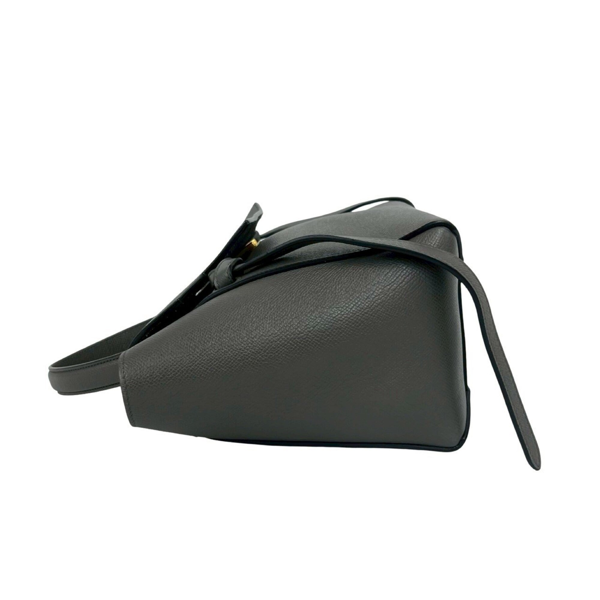 Celine Gray Leather Handbag Shoulder Bag Tote Bag (Pre-Owned)
