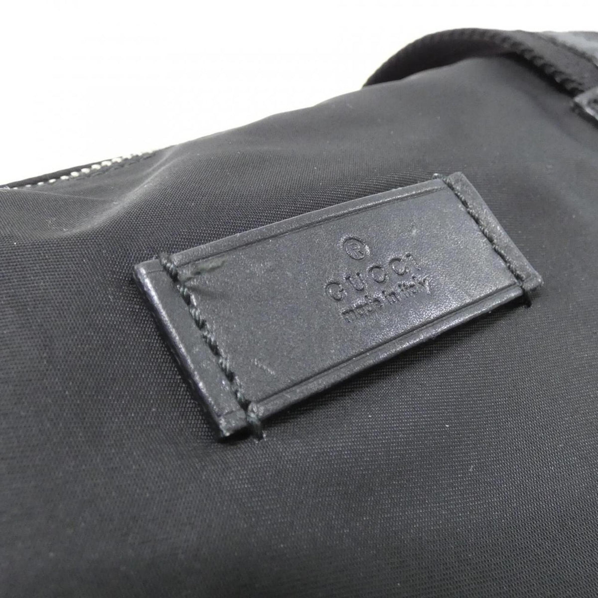 Gucci Black Gray Nylon Handbag (Pre-Owned)