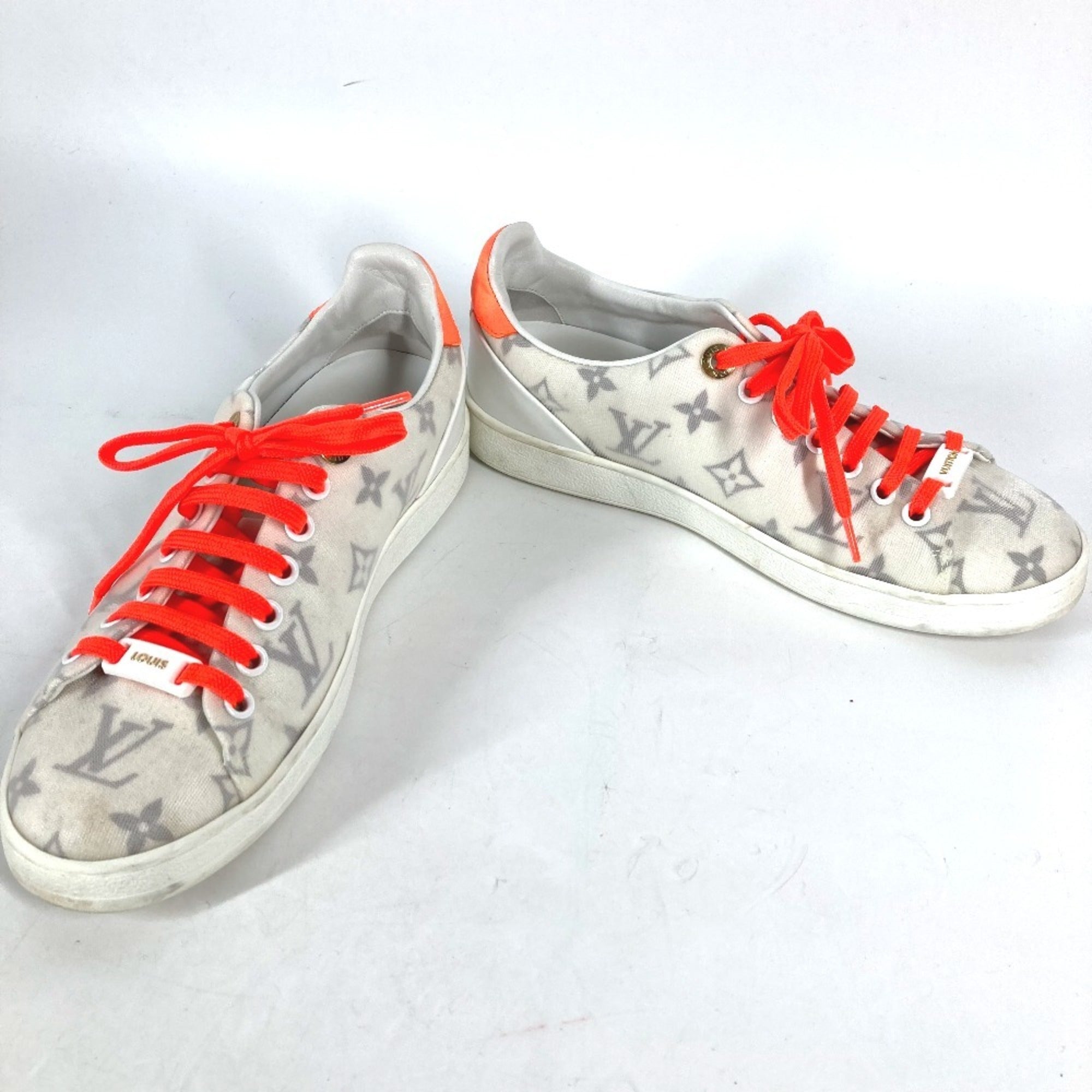 Louis Vuitton Orange White Sneakers (Pre-Owned)