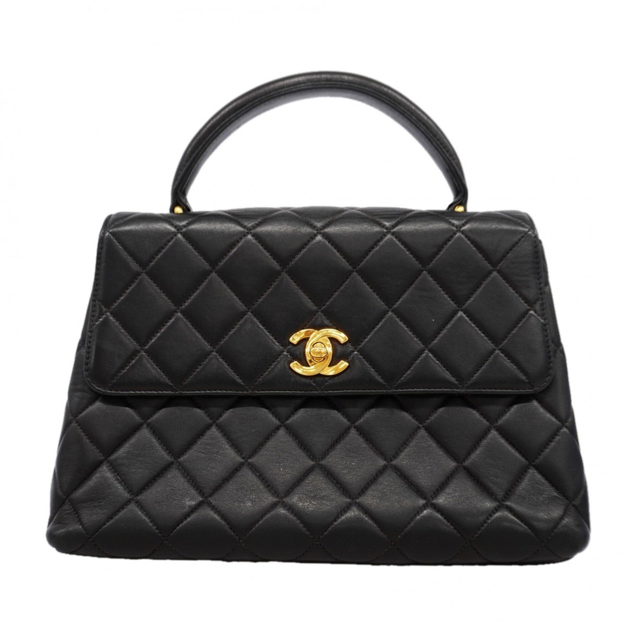 Chanel Black Leather Handbag (Pre-Owned)