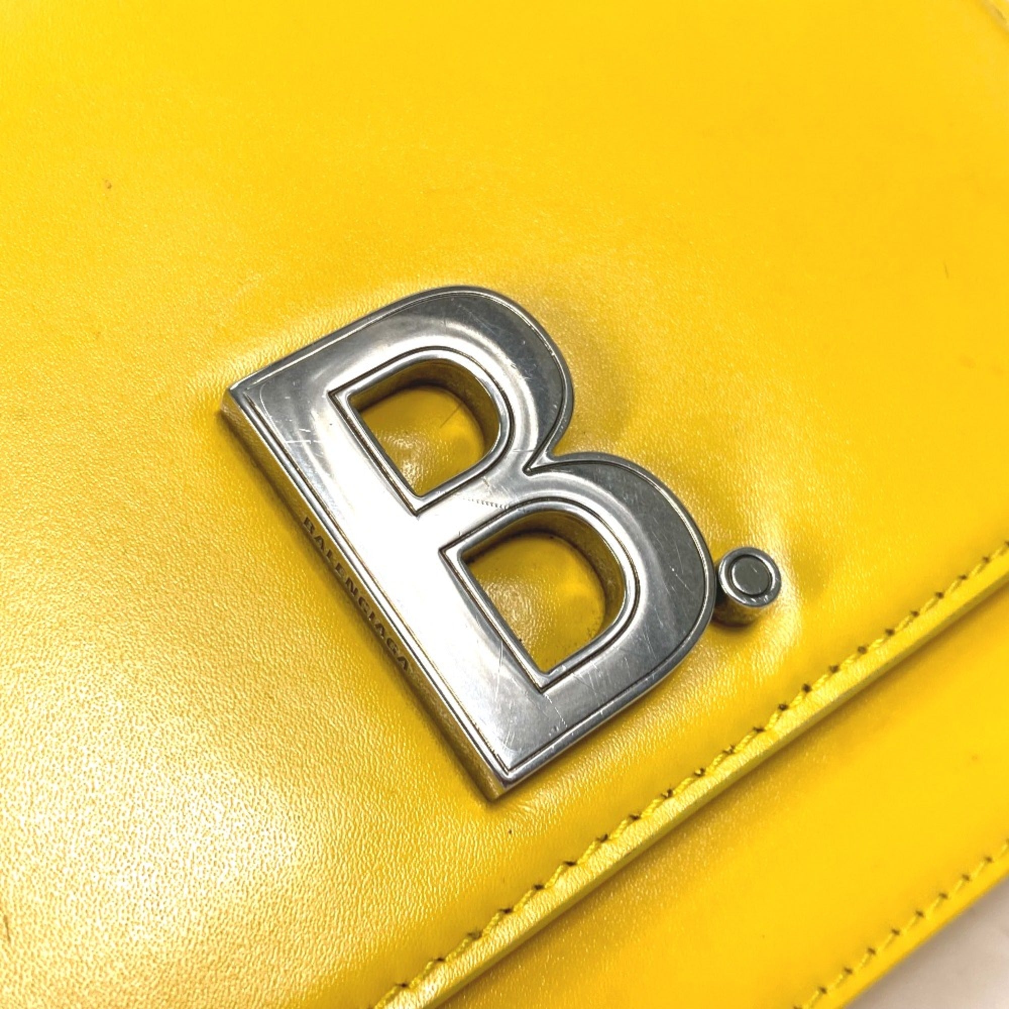 Balenciaga Yellow Leather Shoulder Bag (Pre-Owned)