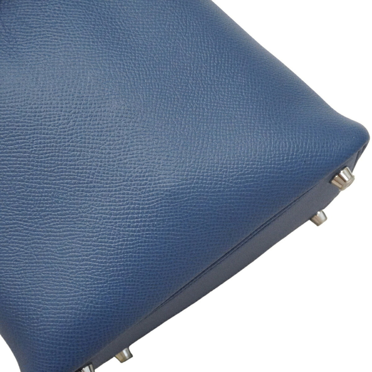 Hermes Blue Leather Handbag (Pre-Owned)