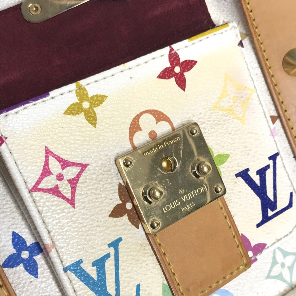 Louis Vuitton Blanc Monogram Multi-Color White Monogram Multicolore Boston Bag Handbag (Pre-Owned)