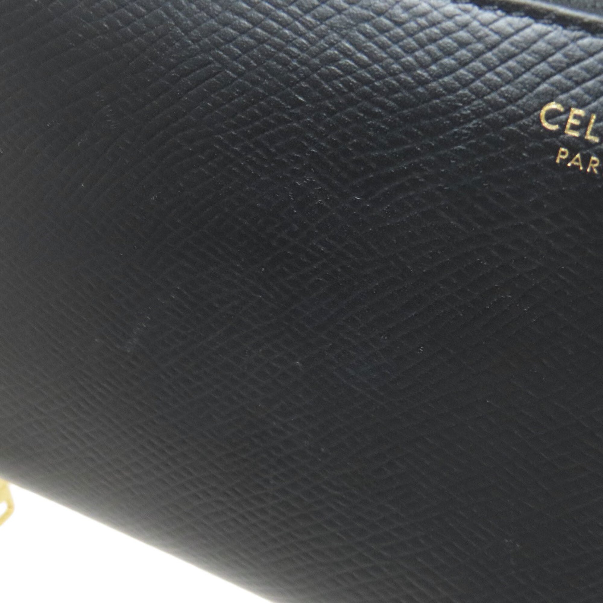 Celine Black Leather Long Wallet (Bi-Fold) (Pre-Owned)