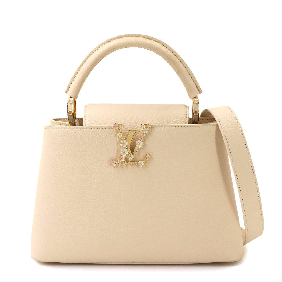 Louis Vuitton Capucines Light Beige Handbag (Pre-Owned)