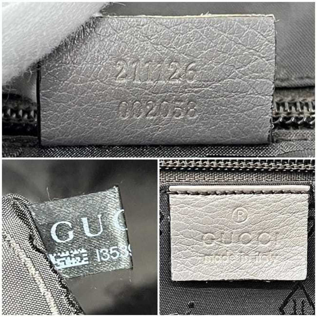 Gucci Hysteria Gray Leather Tote Bag (Pre-Owned)