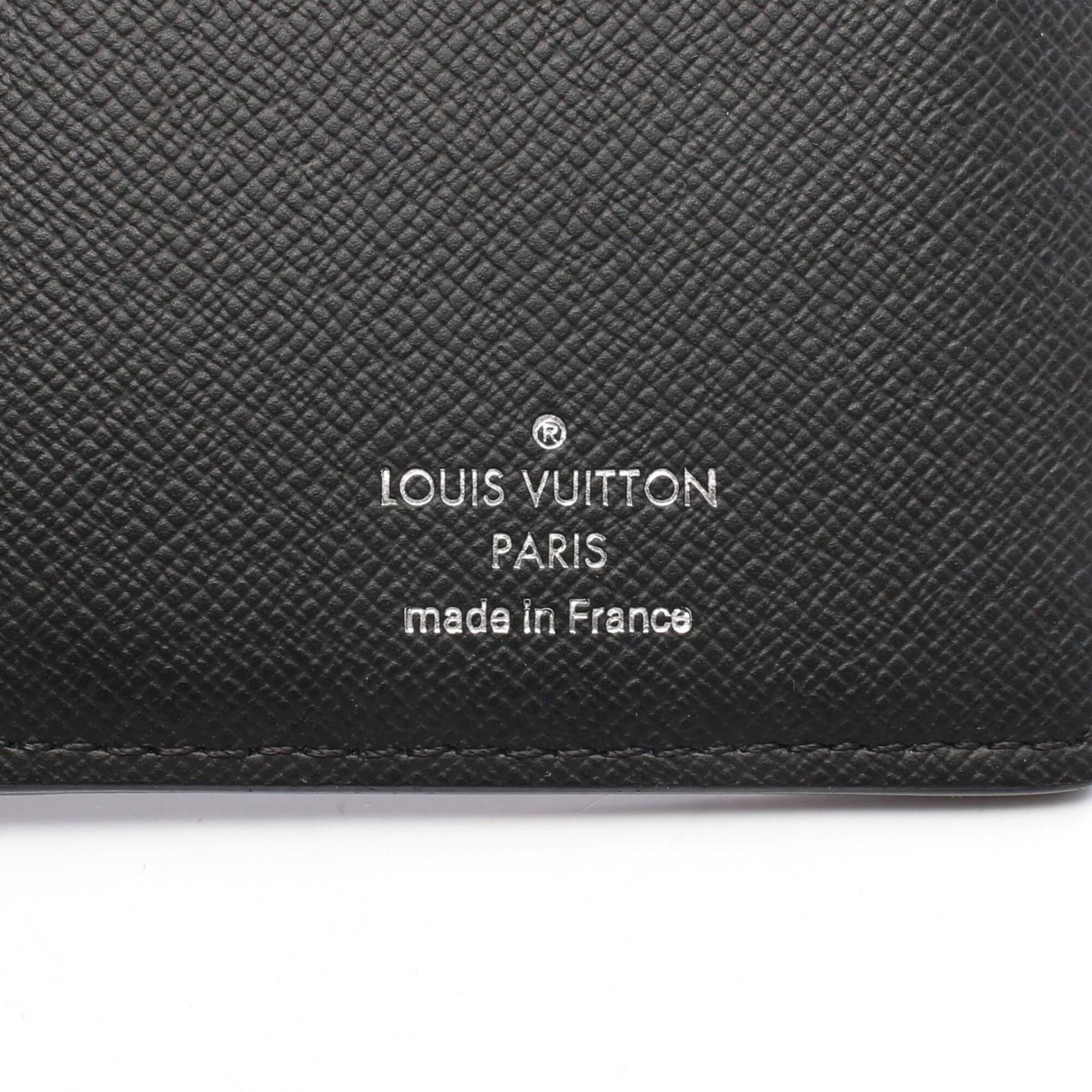 Louis Vuitton Black Leather Pvc Long Wallet (Bi-Fold) (Pre-Owned)