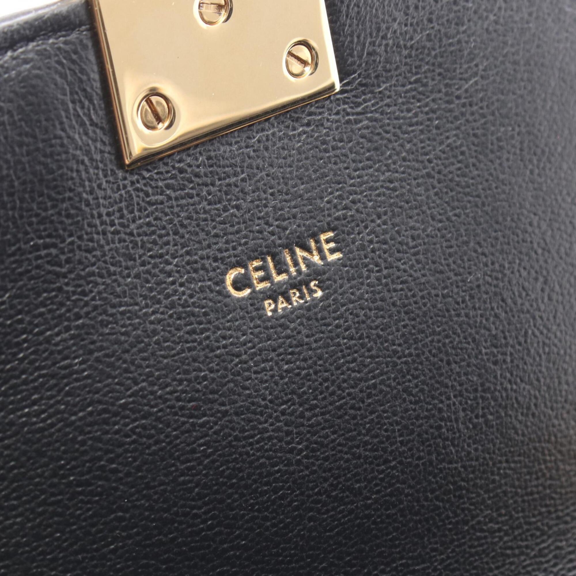 Celine Black Leather Handbag Shoulder Bag (Pre-Owned)