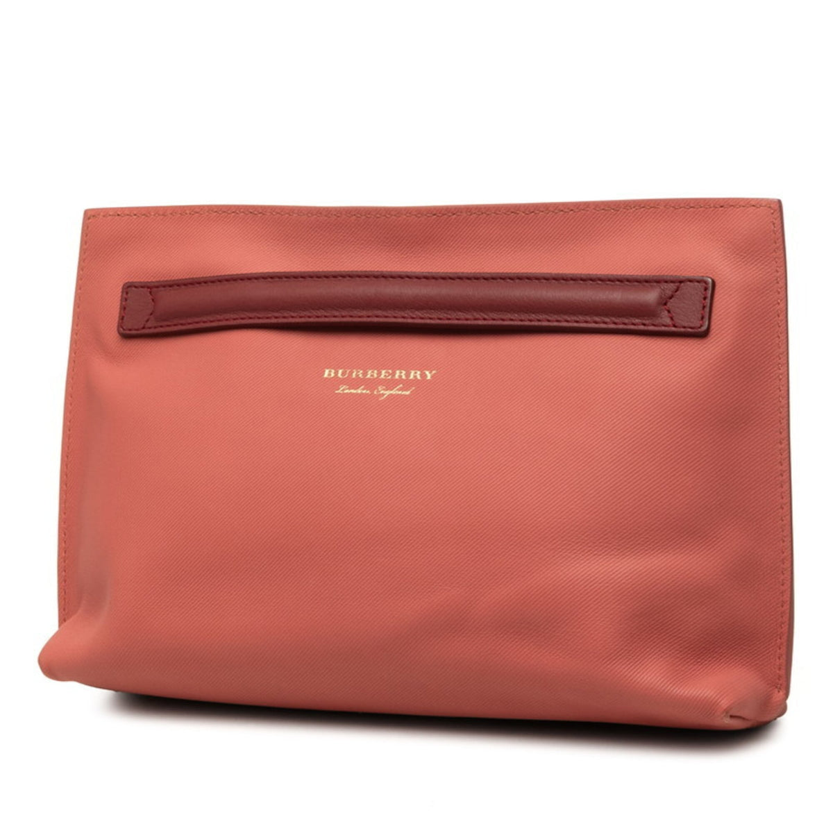 Burberry Pink Leather Clutch Bag (Pre-Owned)