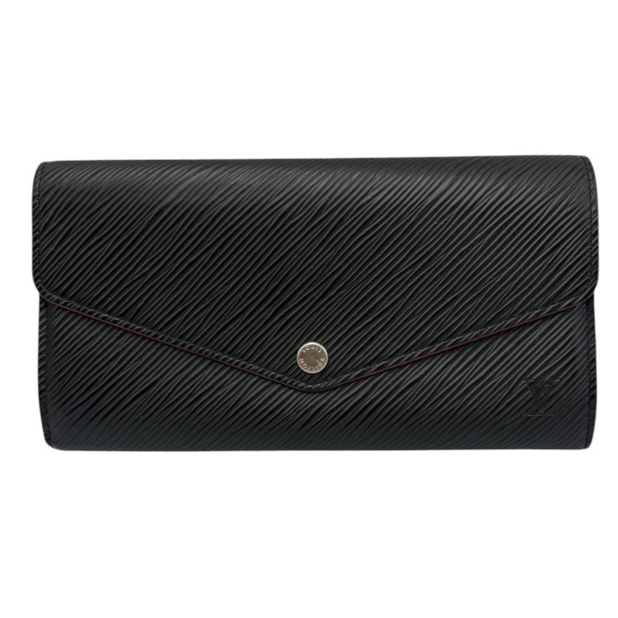 Louis Vuitton Epi Black Pink Leather Long Wallet (Bi-Fold) (Pre-Owned)