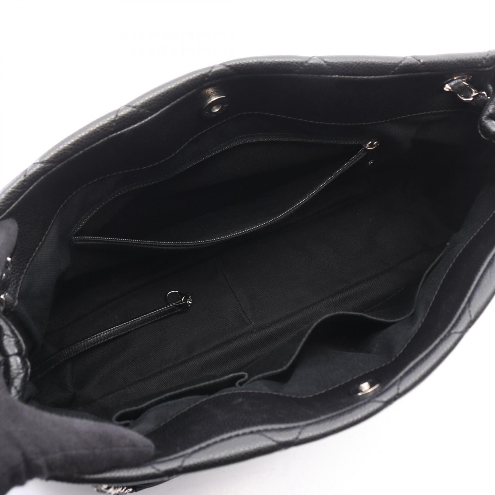 Chanel Matelasse Black Grained Calfskin Handbag Tote Bag (Pre-Owned)