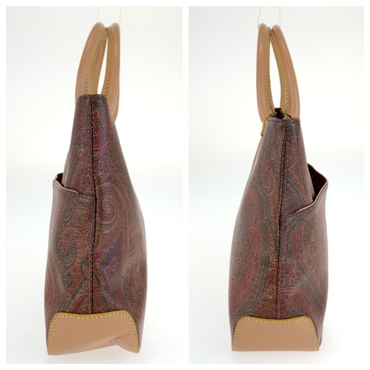 Etro Brown Pvc Handbag Tote Bag (Pre-Owned)