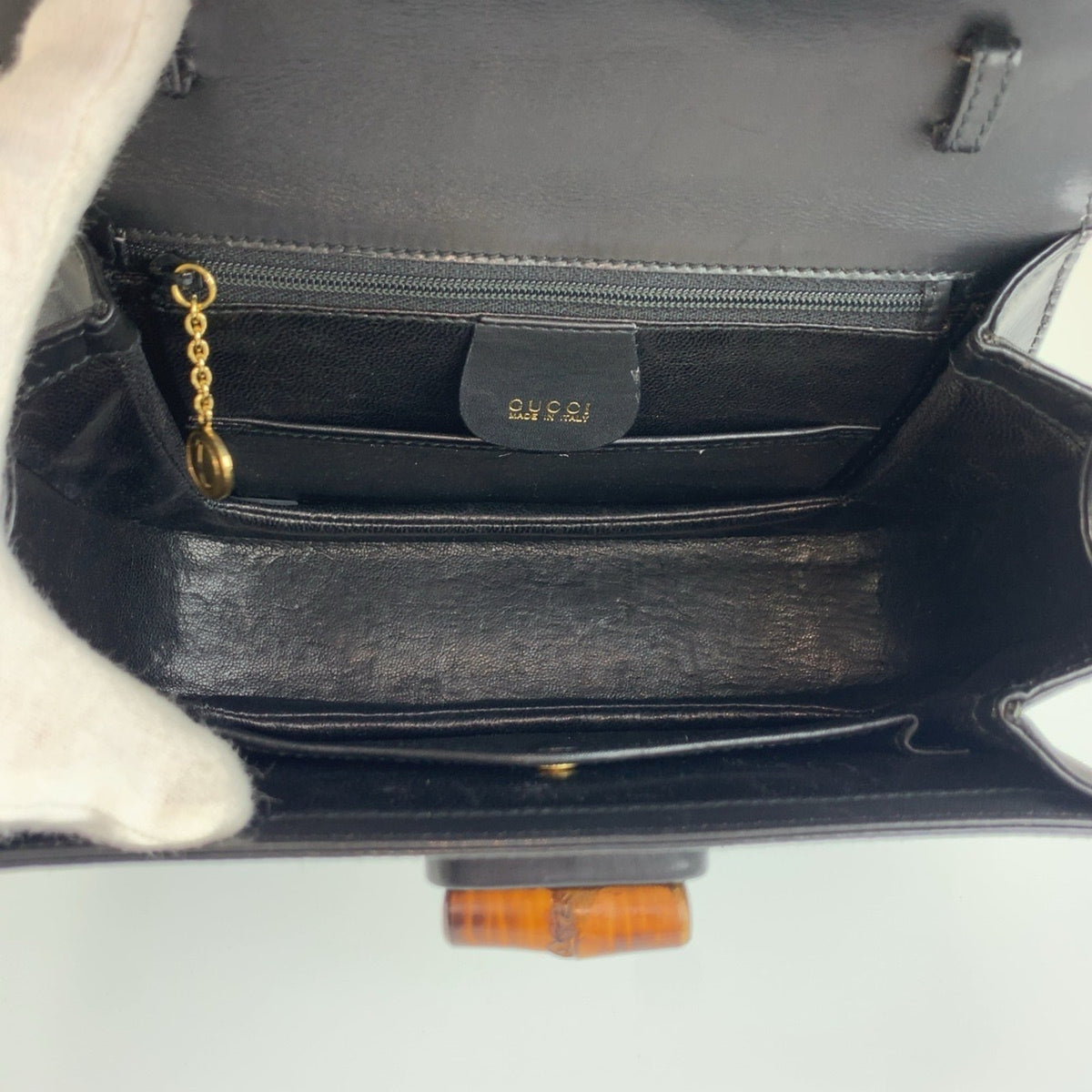 Gucci Black Leather Handbag (Pre-Owned)