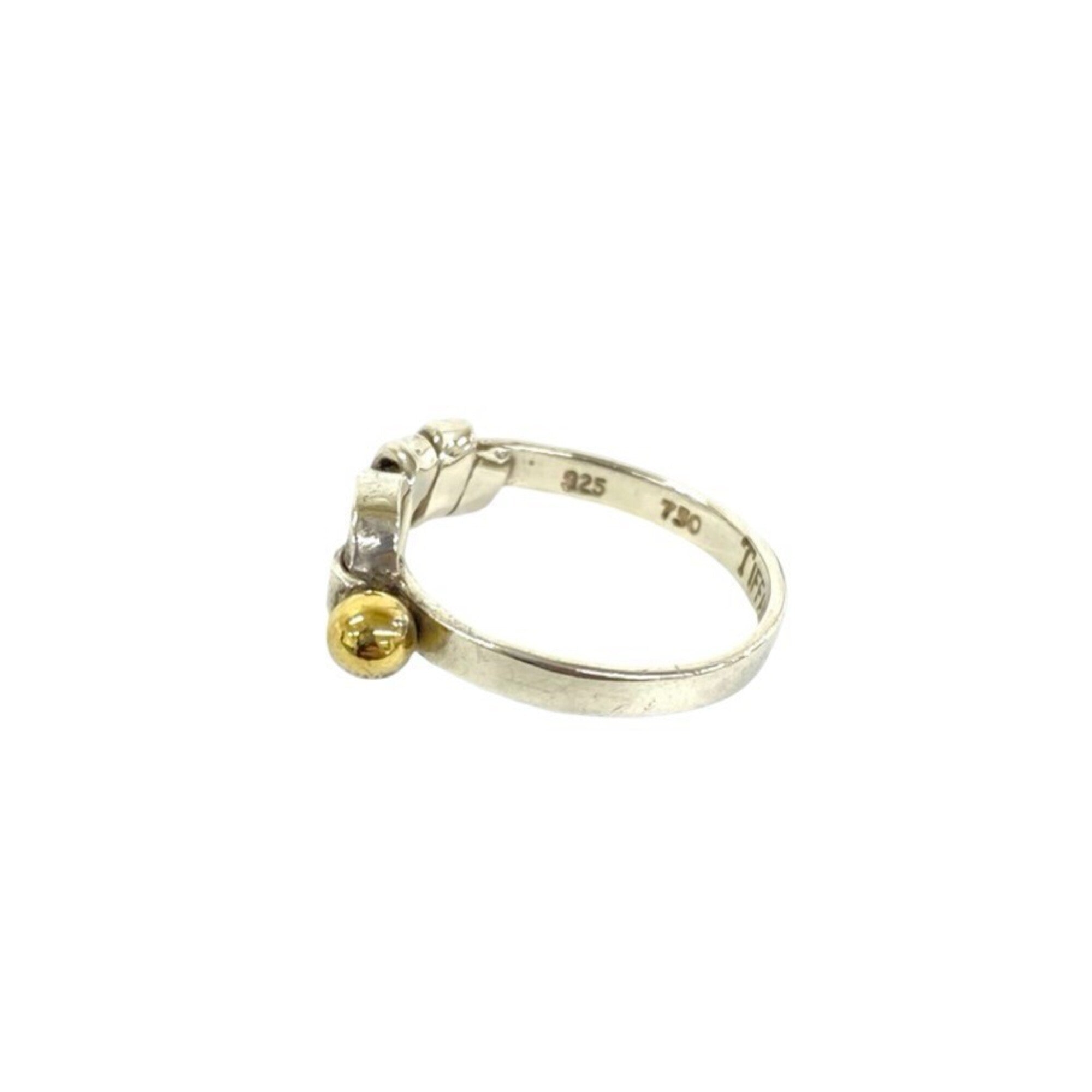 Tiffany Gold Silver Yellow Gold (18K) Silver 925 Band Ring (Pre-Owned)