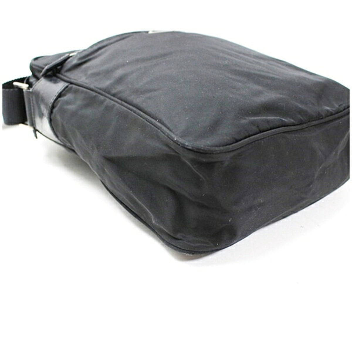Prada Black White Nylon Shoulder Bag (Pre-Owned)
