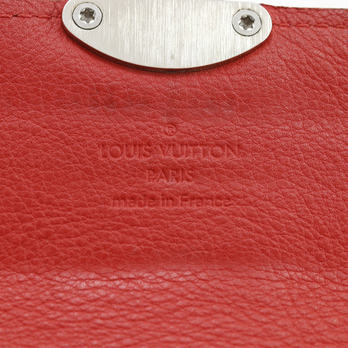 Louis Vuitton Red Color Monogram Mahina Leather Long Wallet (Bi-Fold) (Pre-Owned)