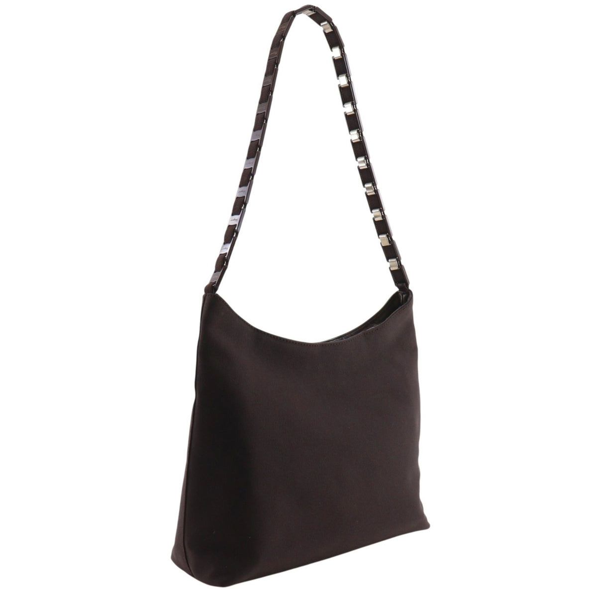 Salvatore Ferragamo Brown Nylon Canvas Shoulder Bag (Pre-Owned)