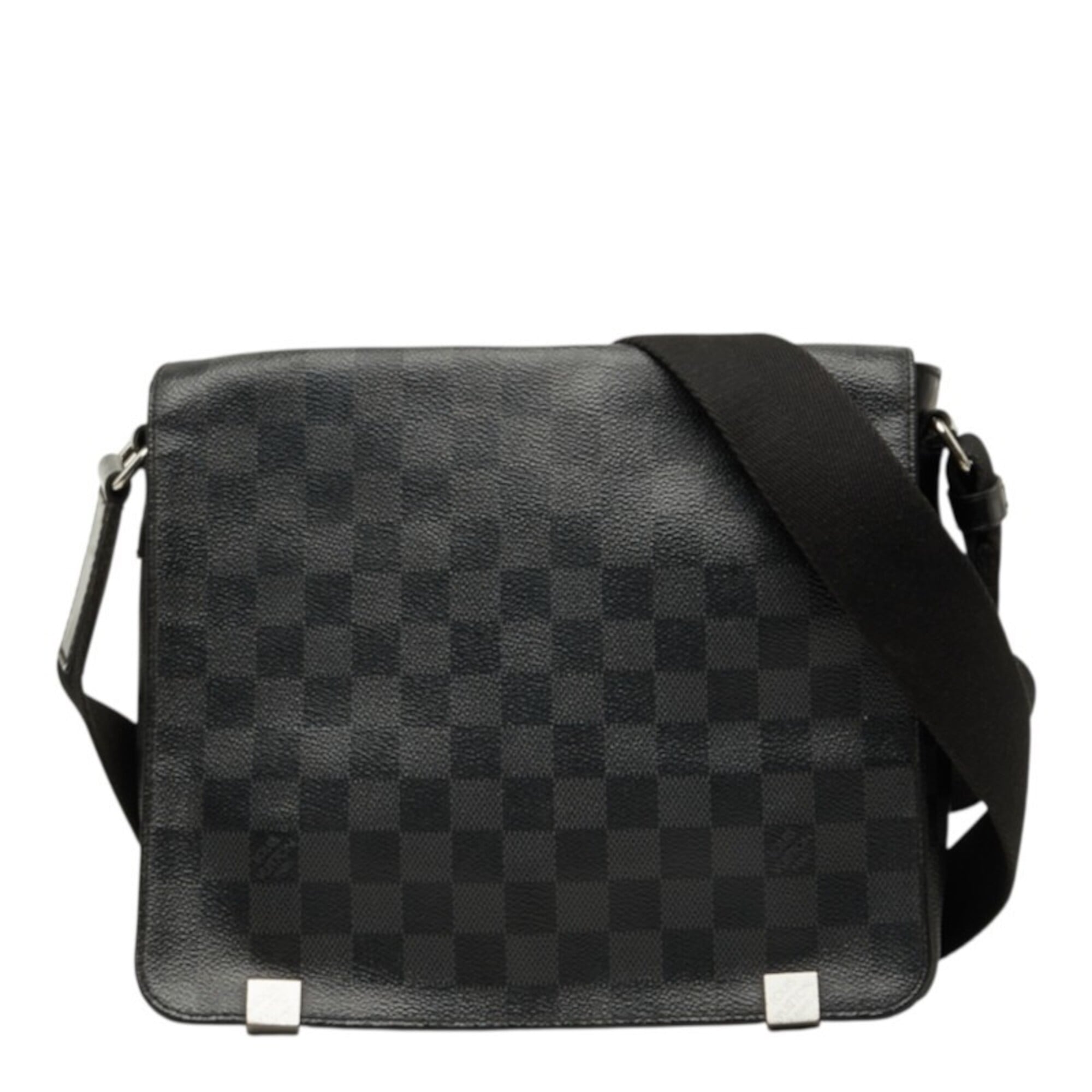 Louis Vuitton Black Damier Graphite Pvc Leather Shoulder Bag (Pre-Owned)