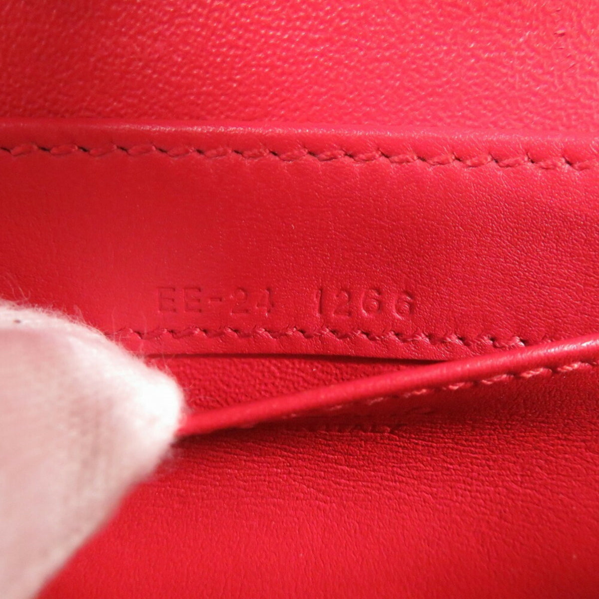 Salvatore Ferragamo Red Color Leather Clutch Bag Shoulder Bag (Pre-Owned)