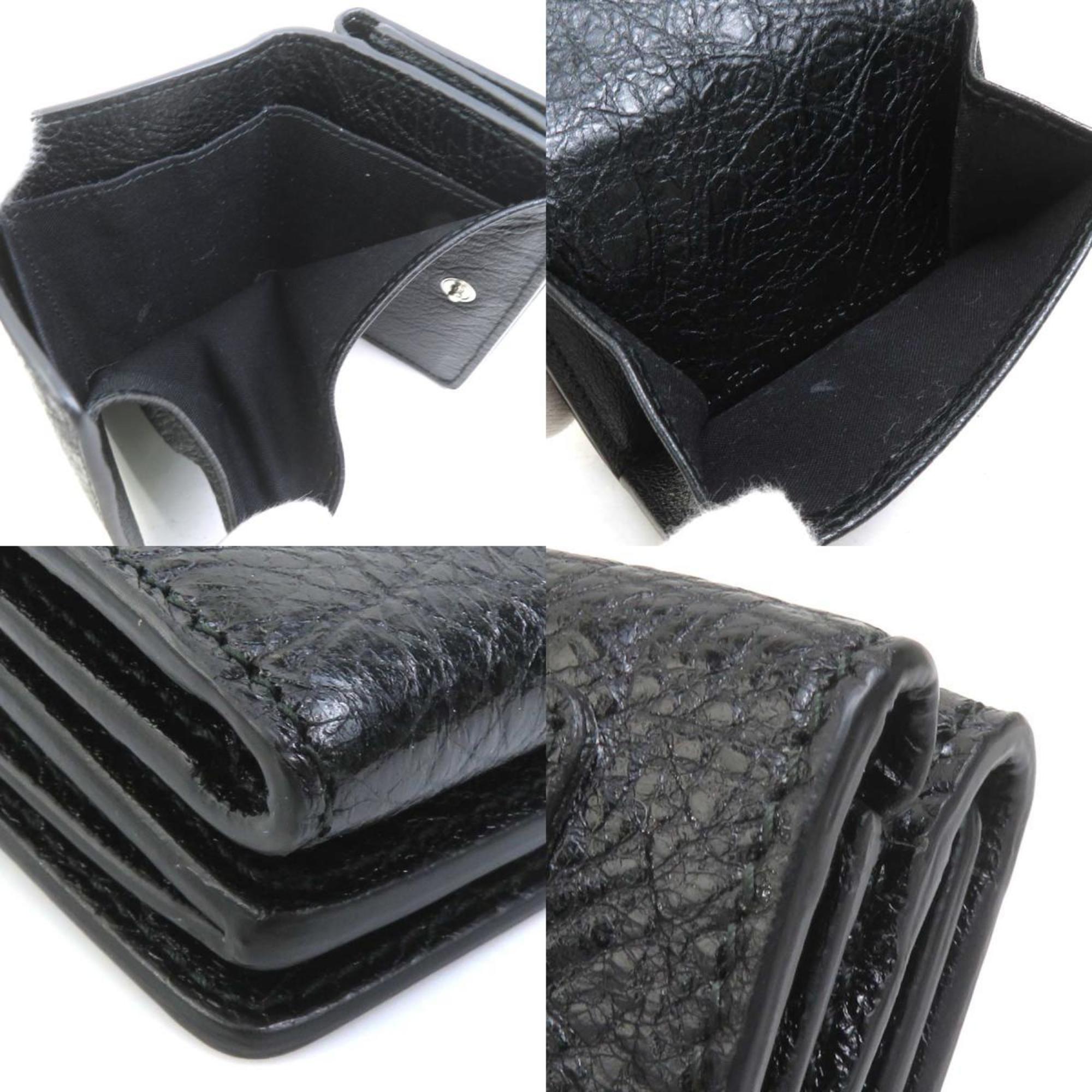 Balenciaga Black Leather Wallet (Tri-Fold) (Pre-Owned)