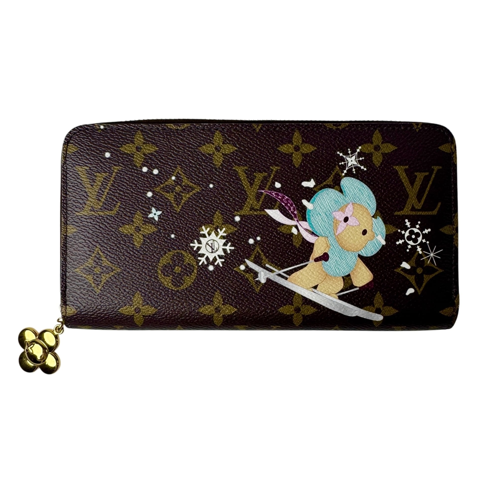 Louis Vuitton Brown Leather Long Wallet (Bi-Fold) (Pre-Owned)