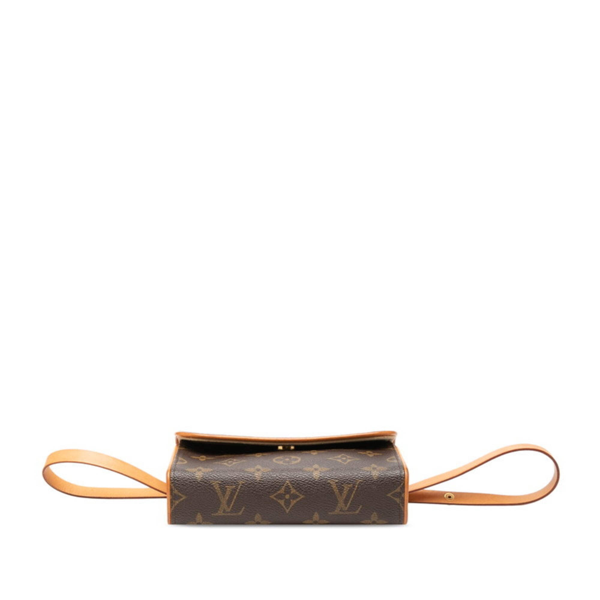 Louis Vuitton Brown Pvc Leather Pochette Sling Bag (Pre-Owned)