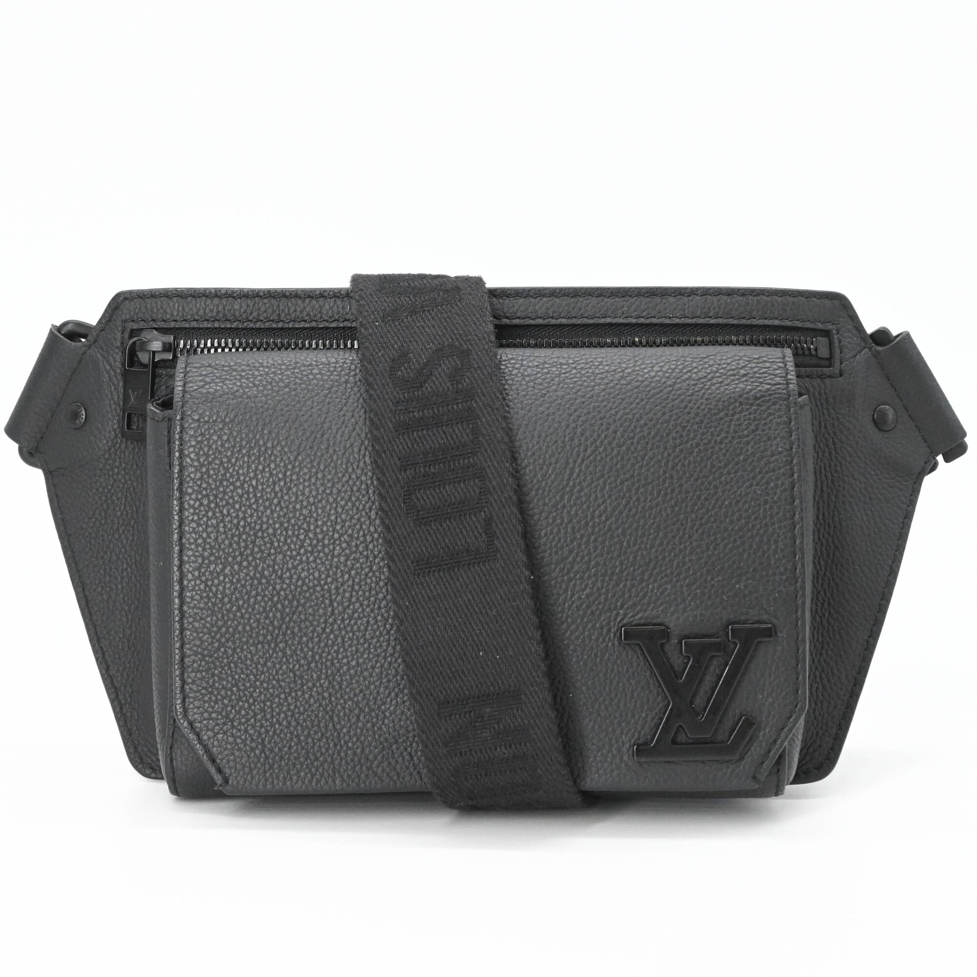 Louis Vuitton Black Noir Leather Shoulder Bag Sling Bag (Pre-Owned)