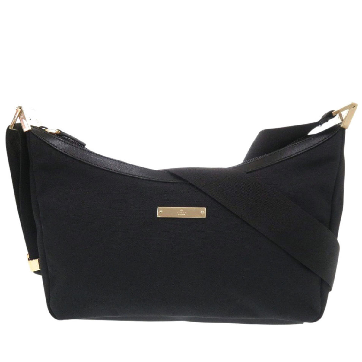 Gucci Black Nylon Canvas Shoulder Bag (Pre-Owned)