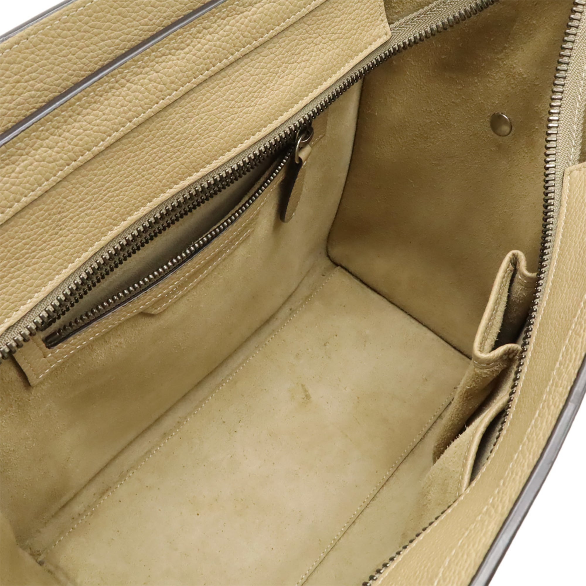 Celine Beige Leather Handbag Tote Bag (Pre-Owned)