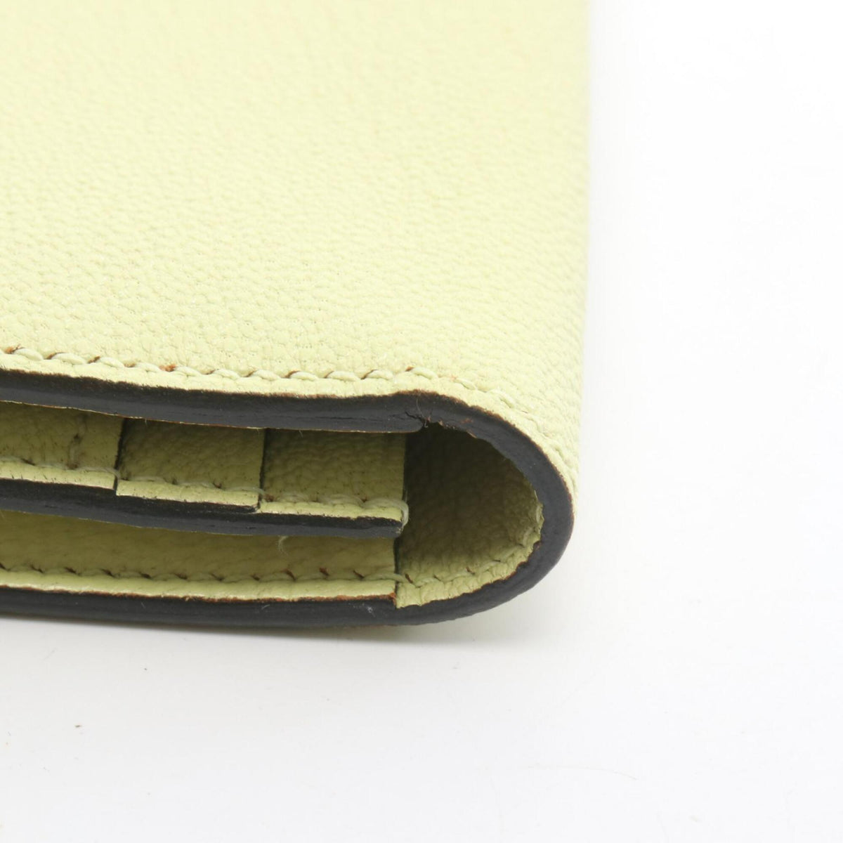 Hermes Yellow Chevre Leather Long Wallet (Bi-Fold) (Pre-Owned)
