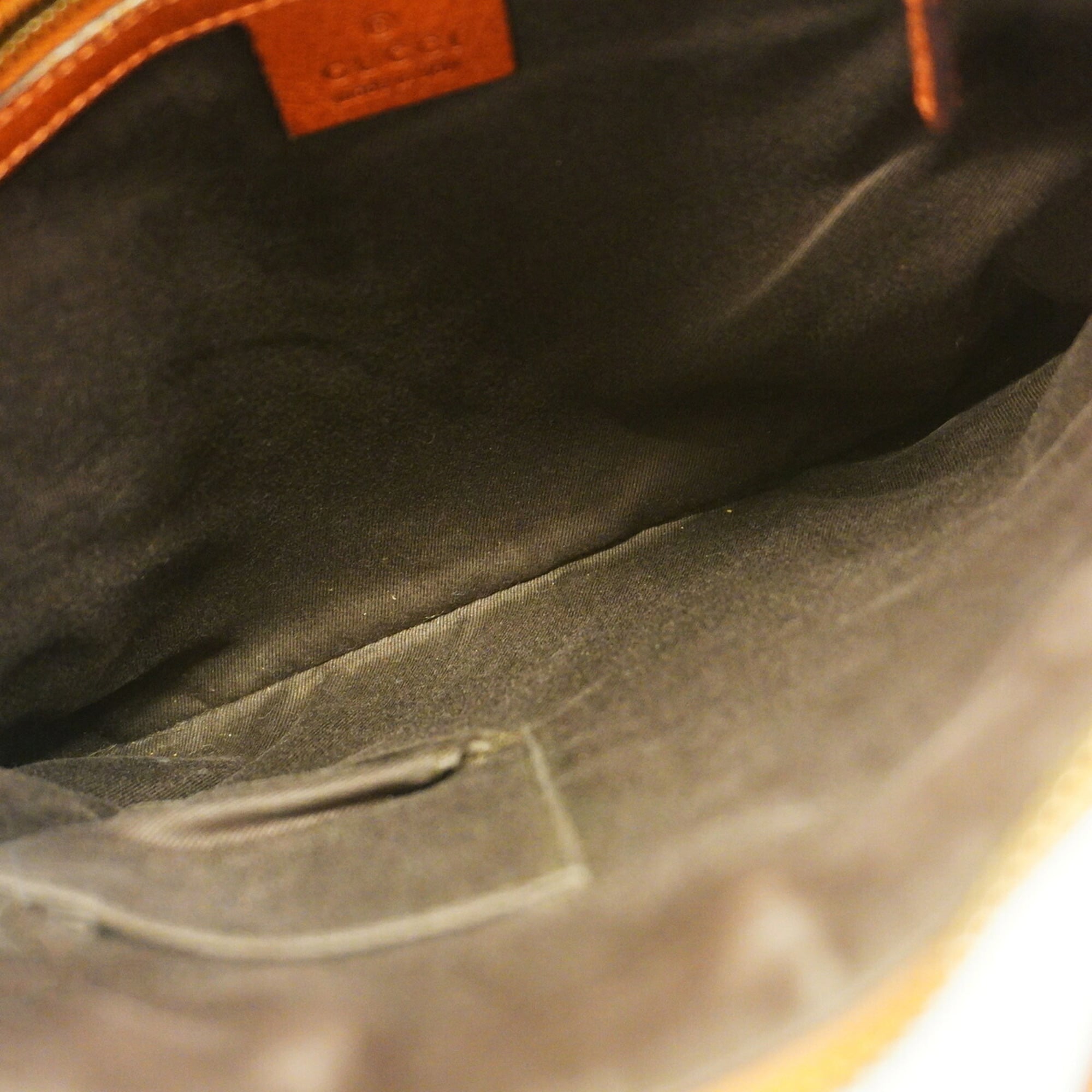 Gucci Beige Brown Canvas Shoulder Bag (Pre-Owned)