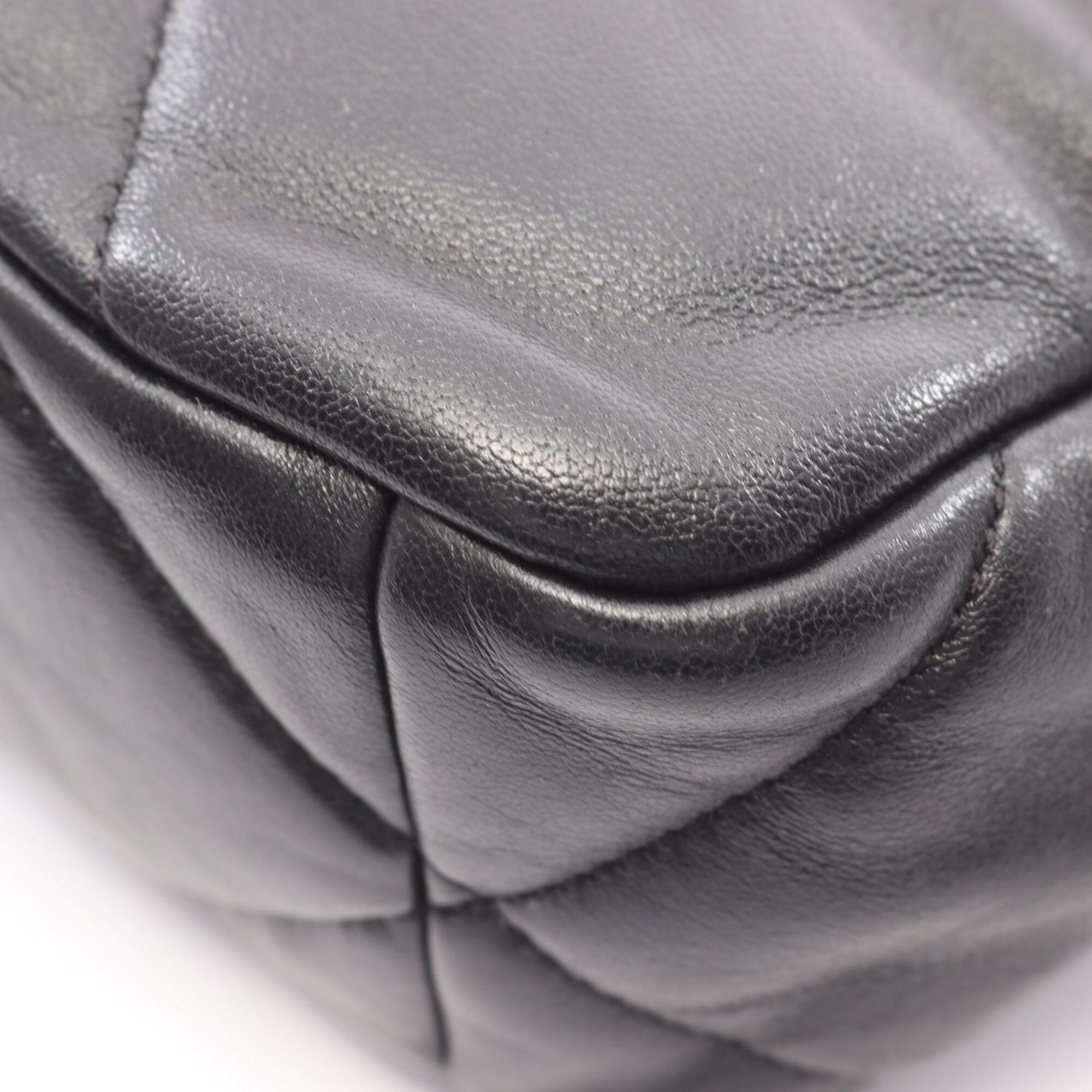 Chanel Black Leather Handbag Shoulder Bag (Pre-Owned)