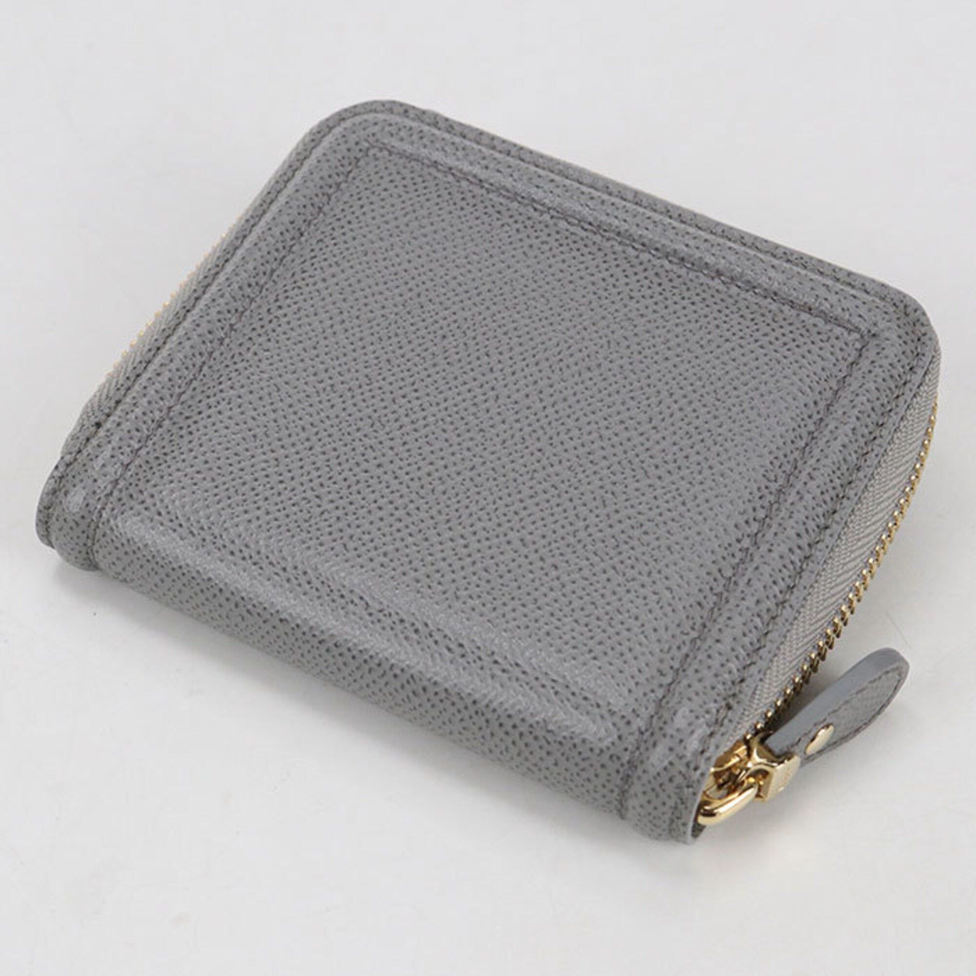 Salvatore Ferragamo Gray Leather Wallet (Bi-Fold) (Pre-Owned)