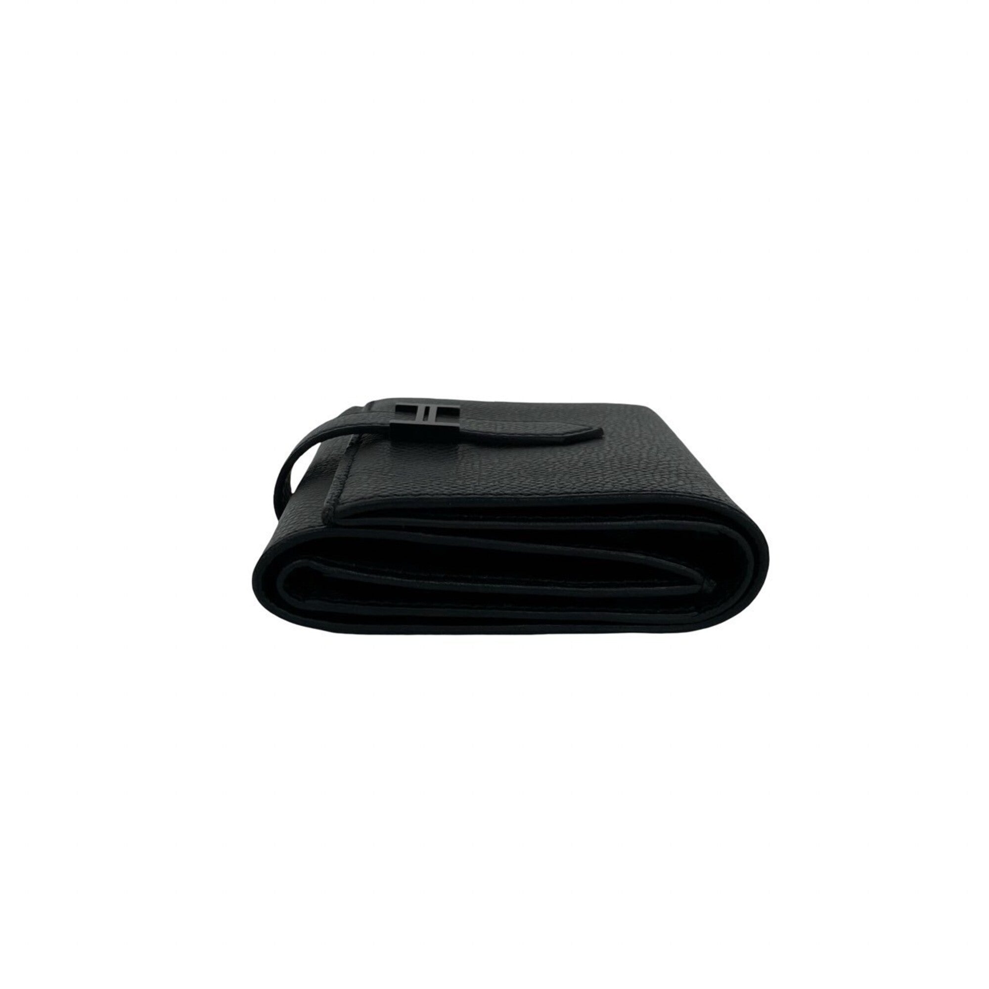 Hermes Black Epsom Leather Wallet (Tri-Fold) (Pre-Owned)