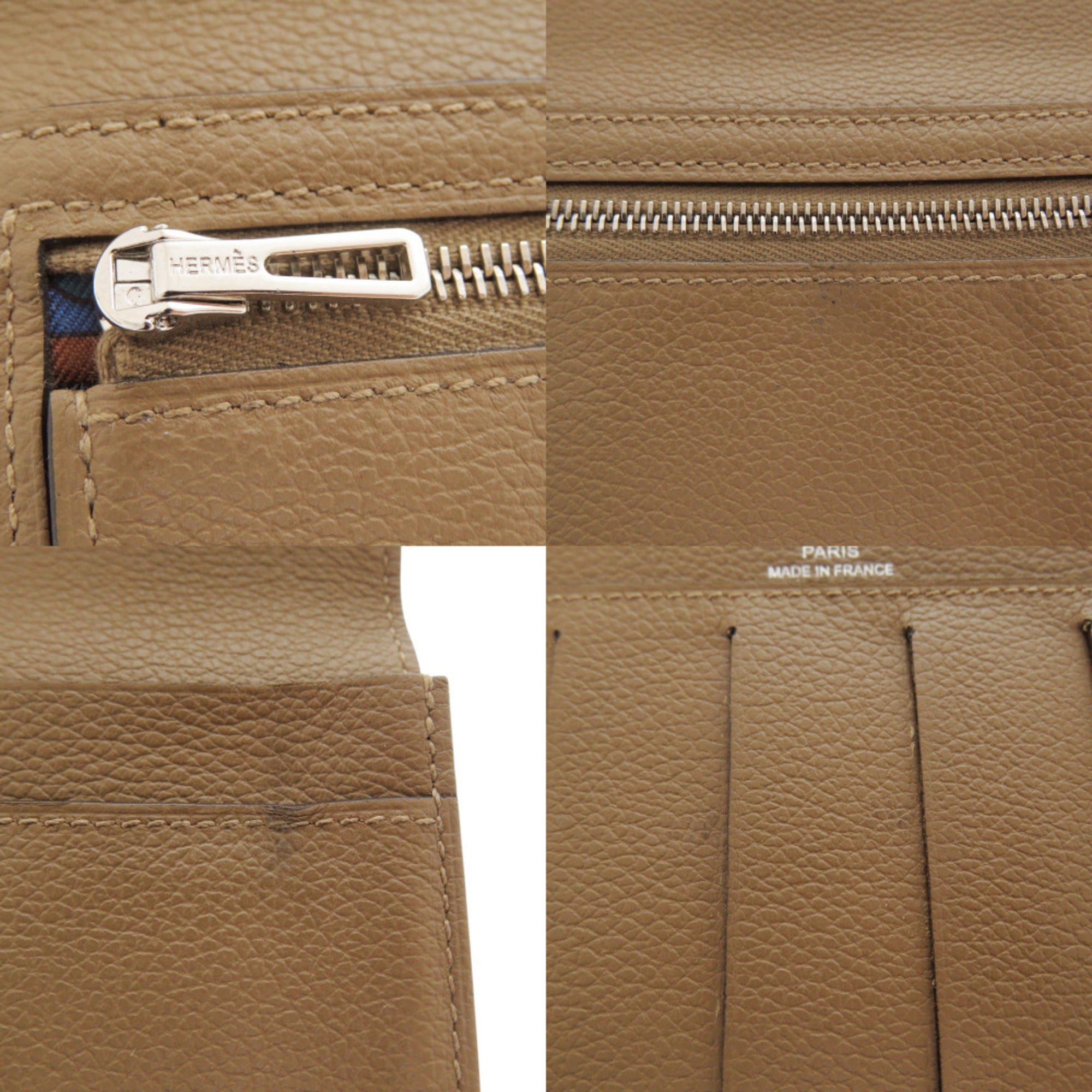 Hermes Brown Leather Long Wallet (Bi-Fold) (Pre-Owned)