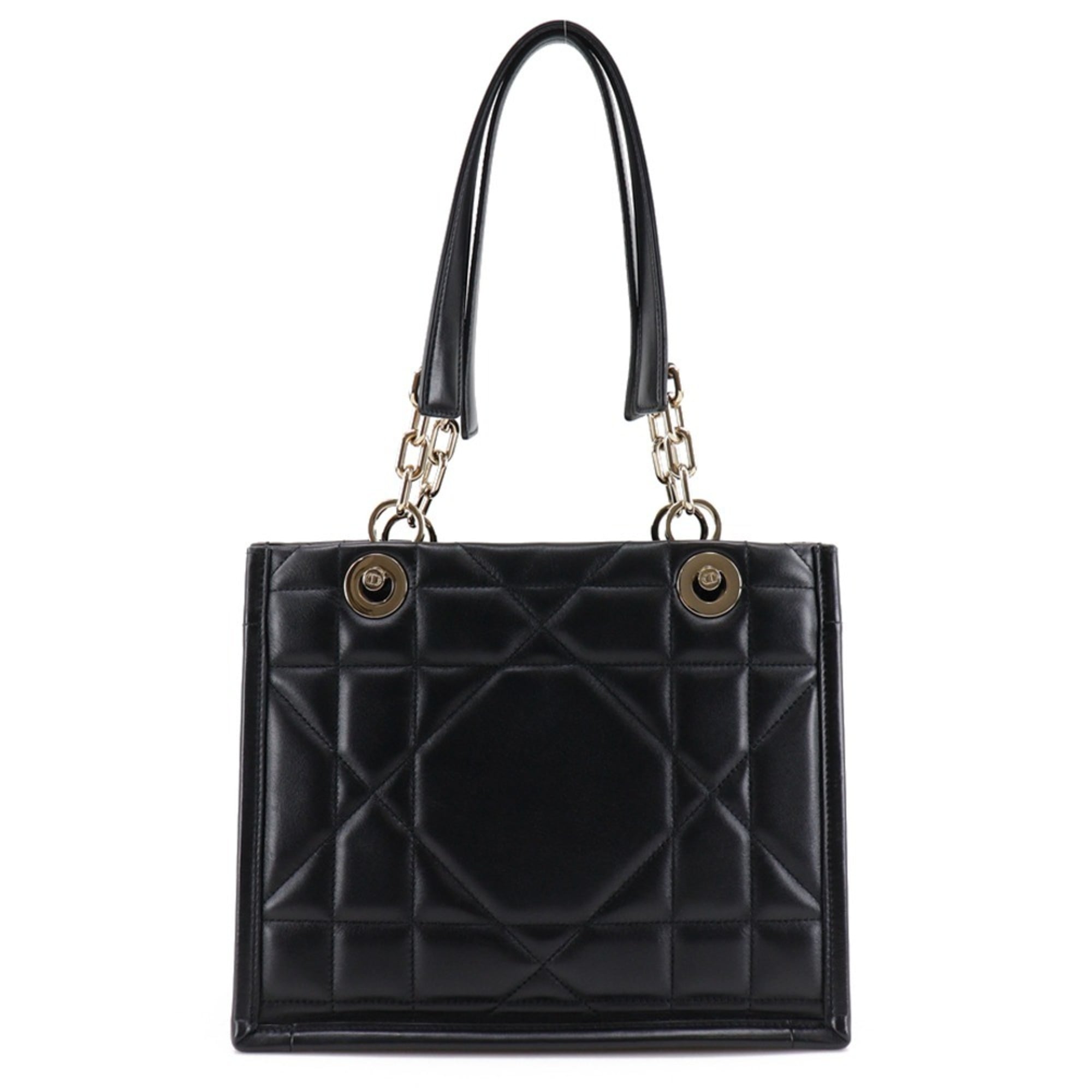 Christian Dior Black Leather Tote Bag (Pre-Owned)