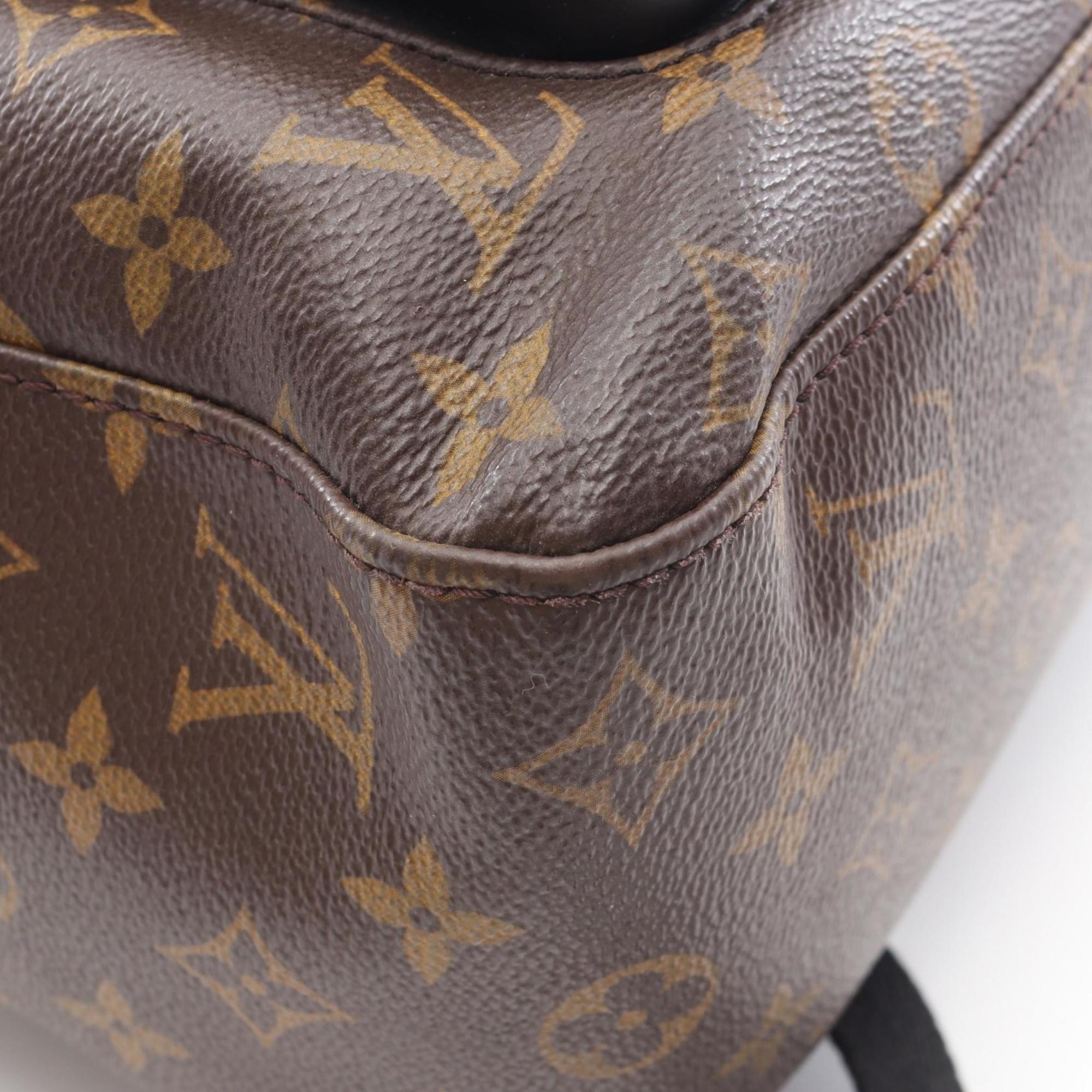 Louis Vuitton Black Brown Monogram Macassar Coated Canvas Leather Backpack (Pre-Owned)