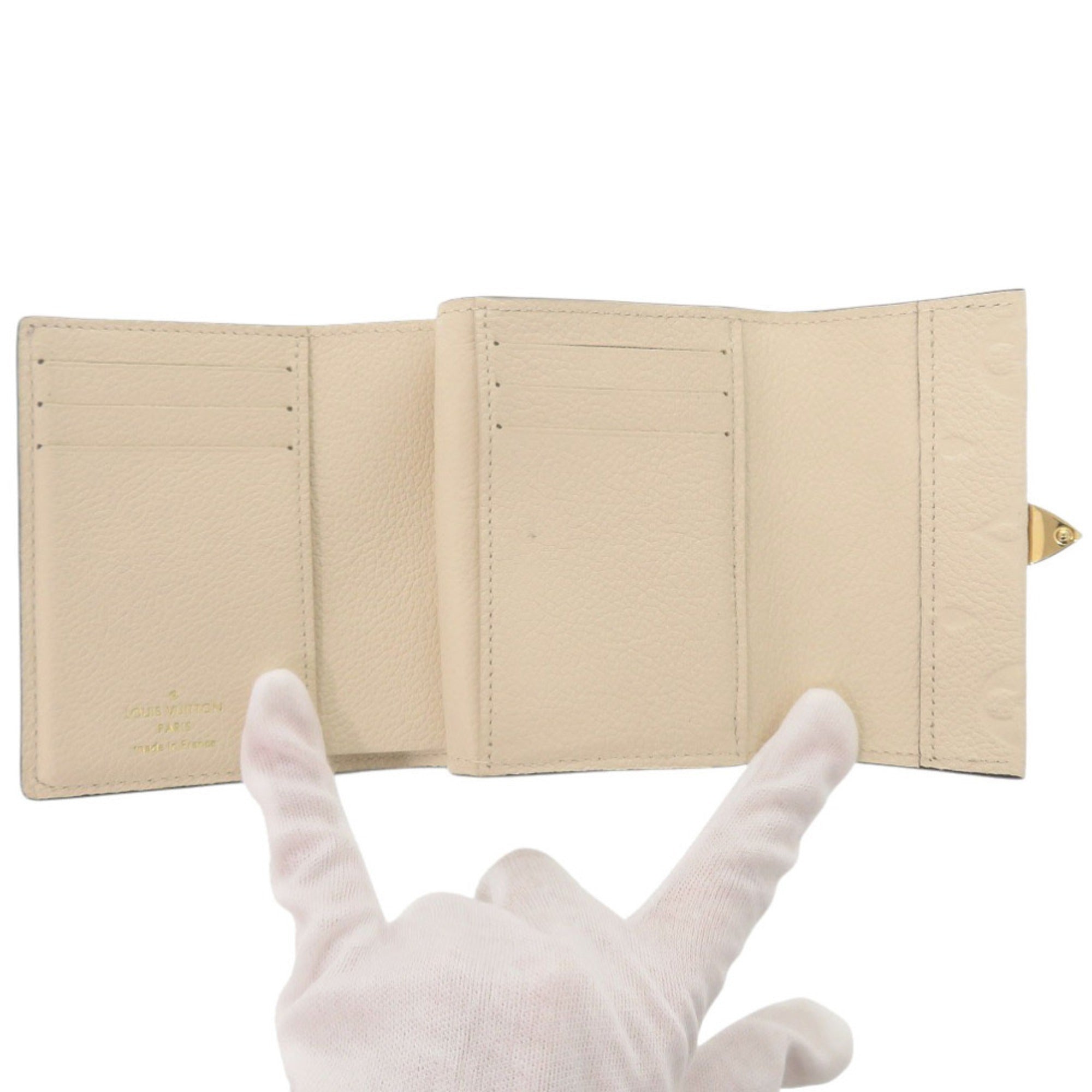 Louis Vuitton Monogram Empreinte Gold Monogram White Monogram Empreinte Wallet (Tri-Fold) (Pre-Owned)