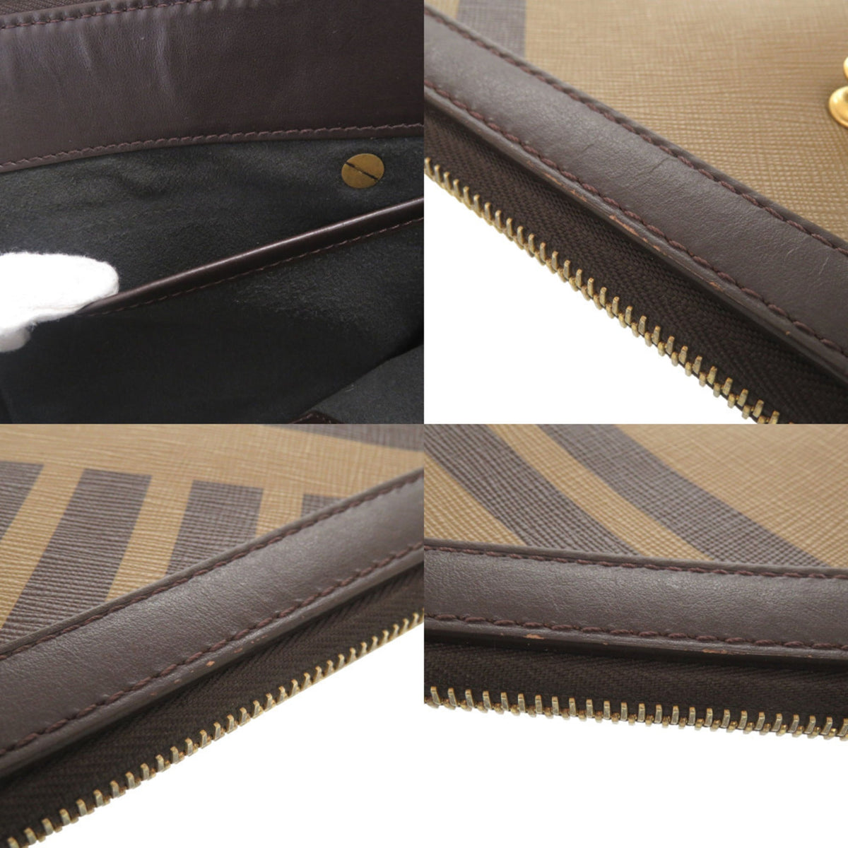 Dunhill Brown Leather Clutch Bag (Pre-Owned)