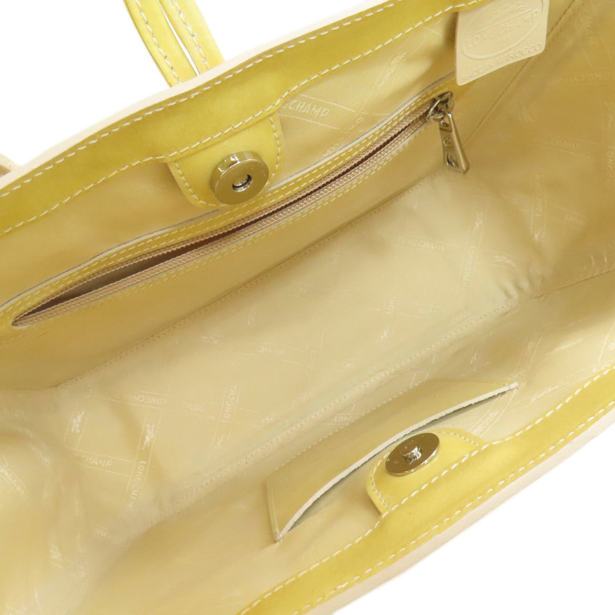 Longchamp Yellow Leather Handbag (Pre-Owned)