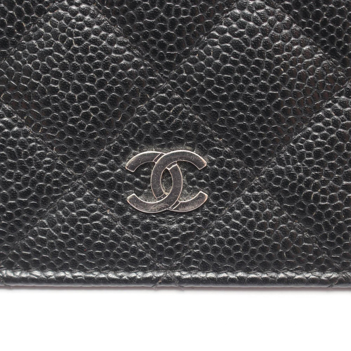 Chanel Matelasse Black Grained Calfskin Handbag Shoulder Bag (Pre-Owned)