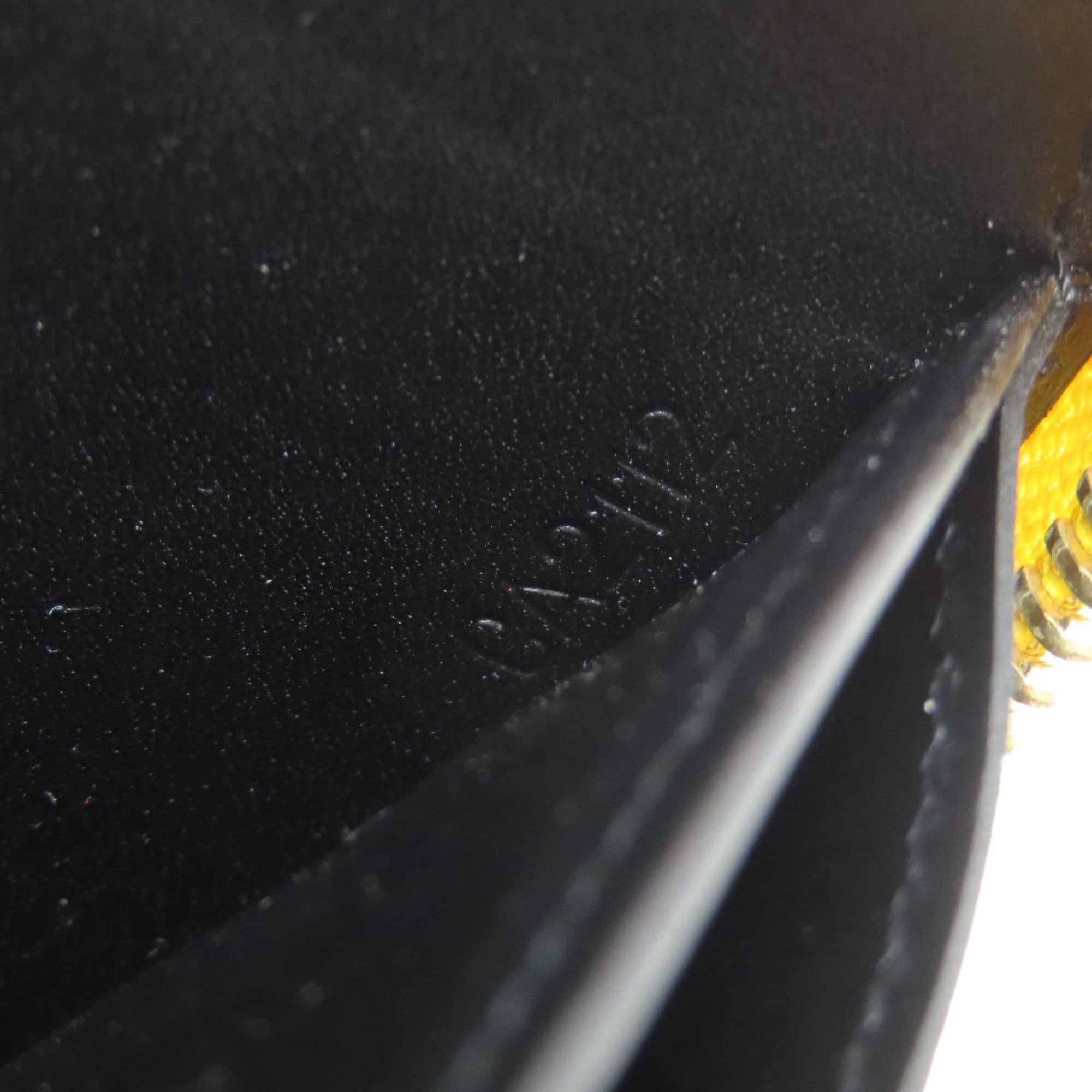 Louis Vuitton Black Yellow Vernis Long Wallet (Bi-Fold) (Pre-Owned)