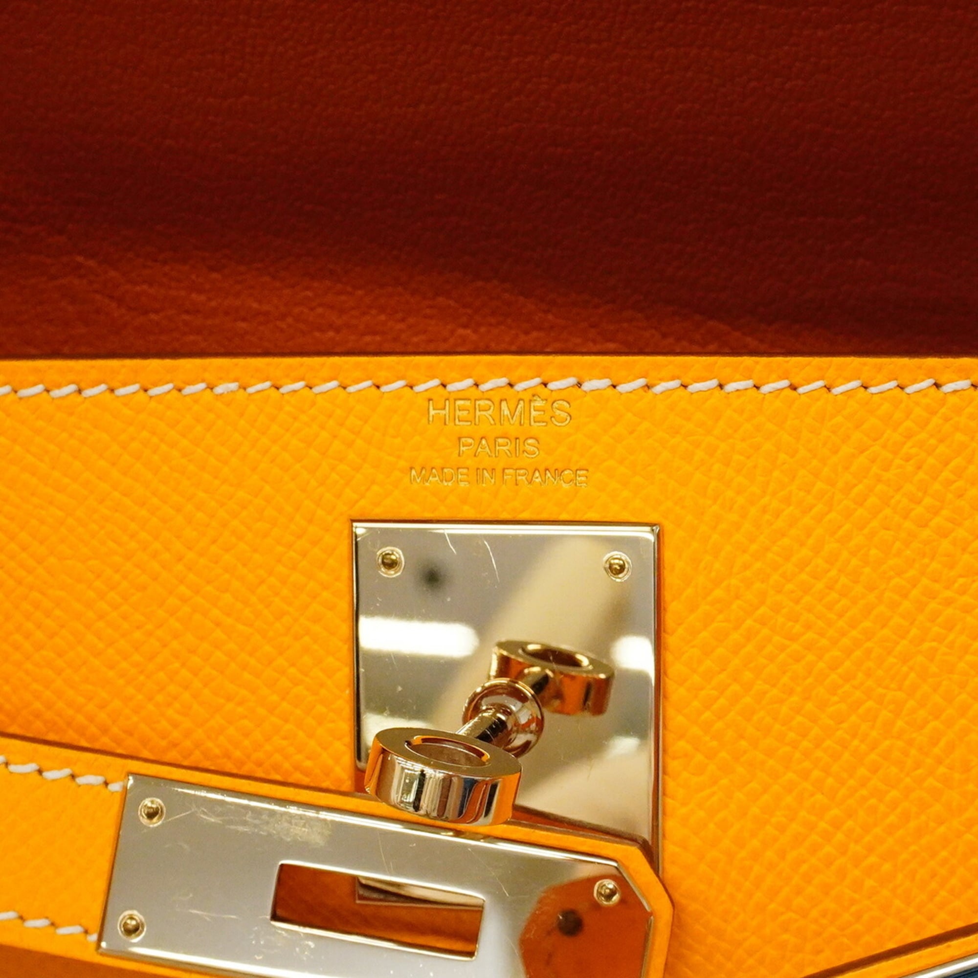 Hermes Champagne Gold Epsom Leather Handbag (Pre-Owned)