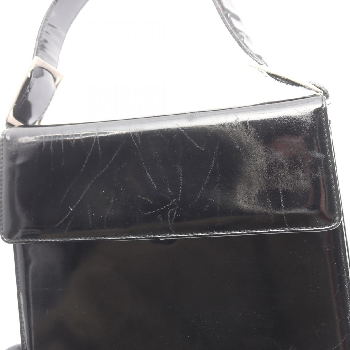 Salvatore Ferragamo Black Patent Leather Handbag (Pre-Owned)