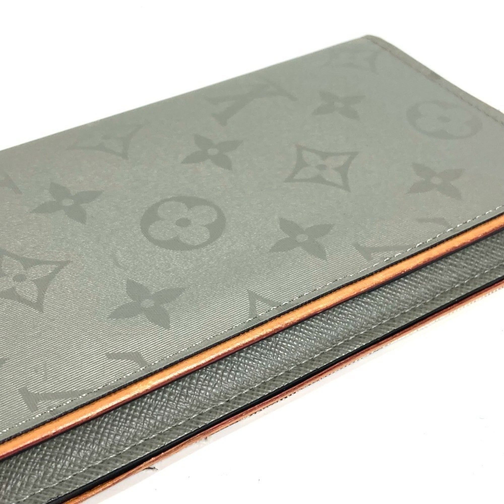 Louis Vuitton Monogram Gray Canvas Leather Long Wallet (Bi-Fold) (Pre-Owned)
