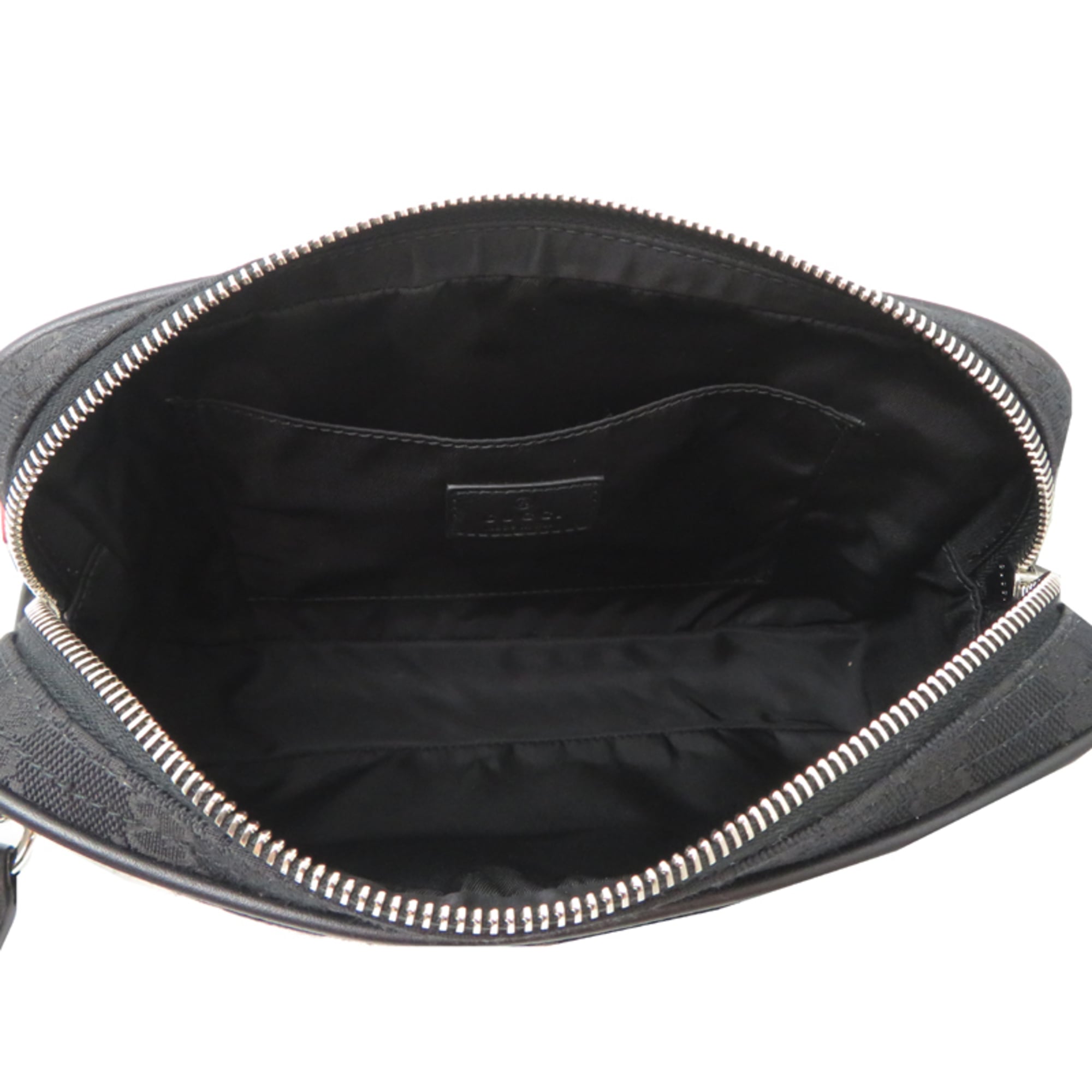 Gucci Black Canvas Leather Clutch Bag (Pre-Owned)