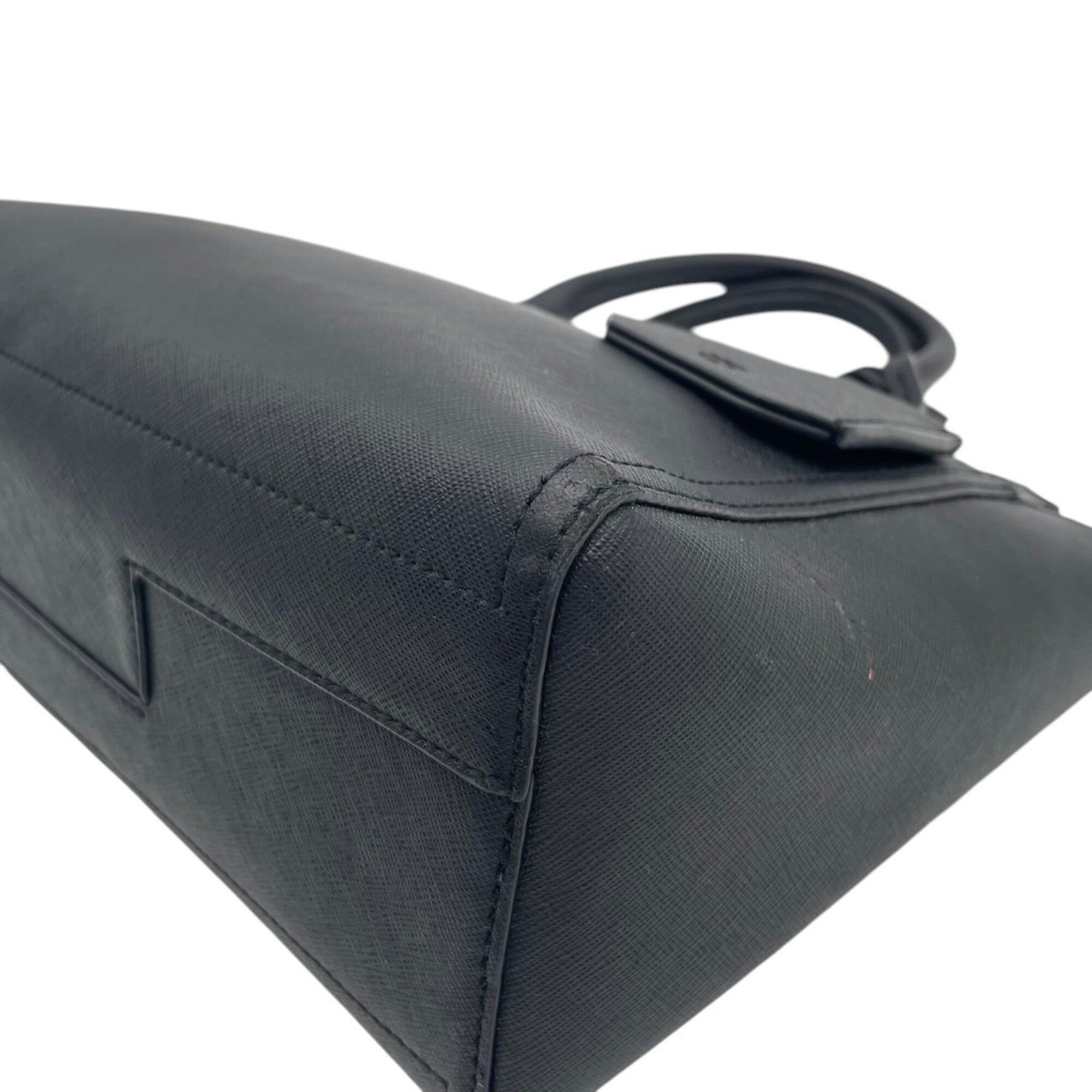 Tory Burch Black Leather Handbag Shoulder Bag Tote Bag (Pre-Owned)
