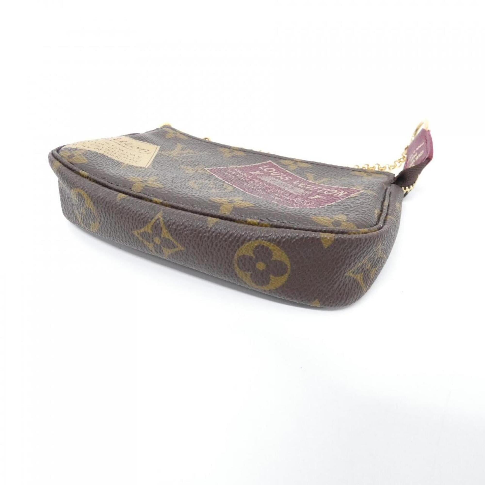 Louis Vuitton Marron Coated Canvas Pochette Pouch (Pre-Owned)