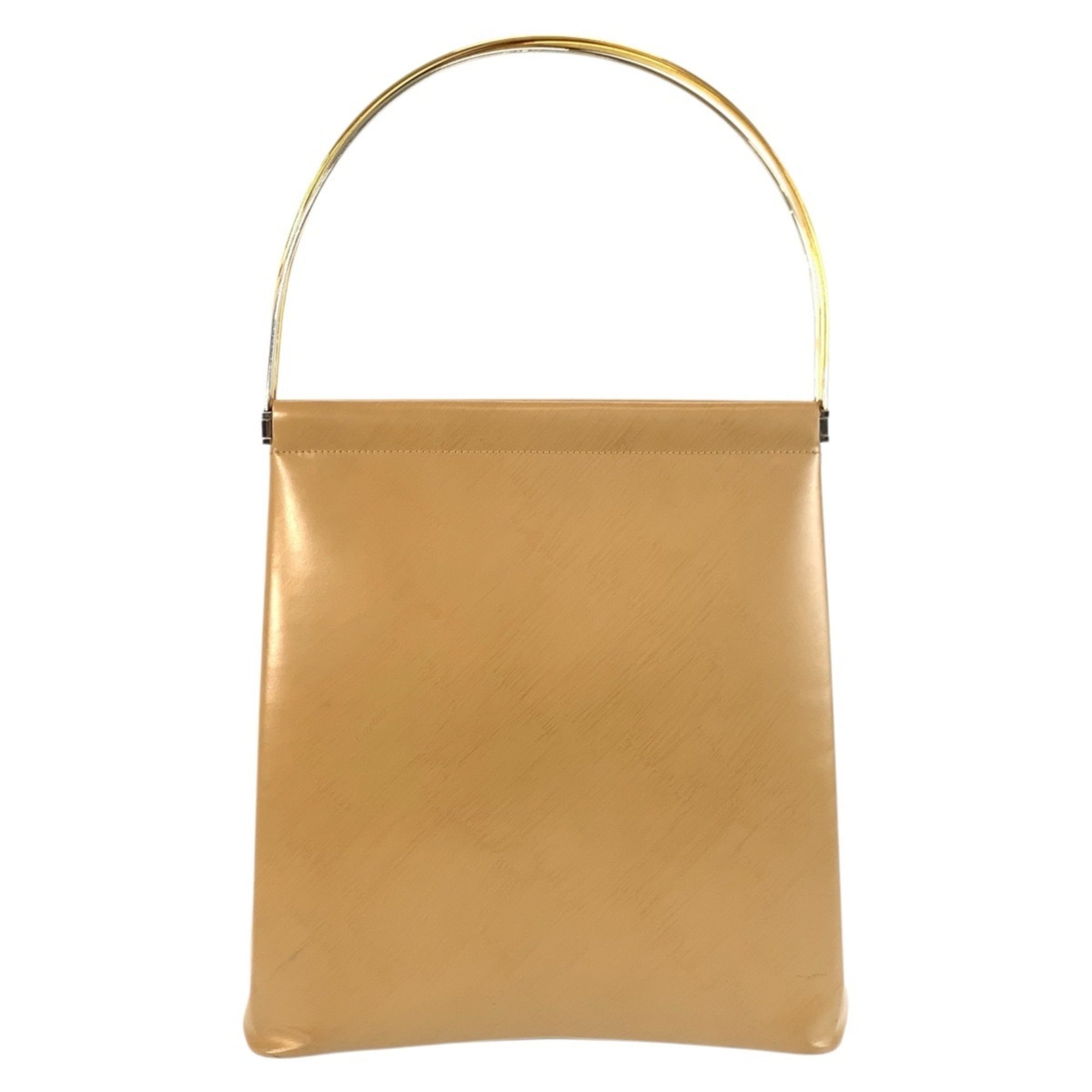 Cartier Beige Leather Handbag Shoulder Bag (Pre-Owned)